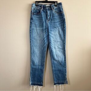 ✨ Cello Women’s Alice High Rise Released Hem Straight Leg Jeans 5